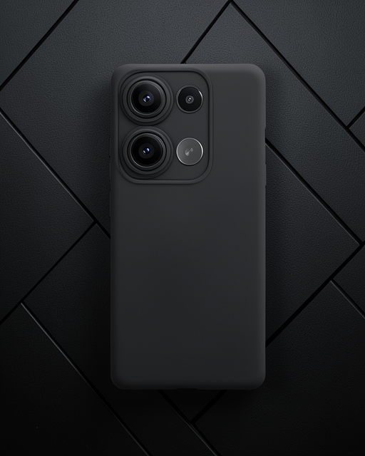 Xiaomi Redmi Note 13 Pro 4g Kılıf Nano İçi Kadife Silikon - Siyah