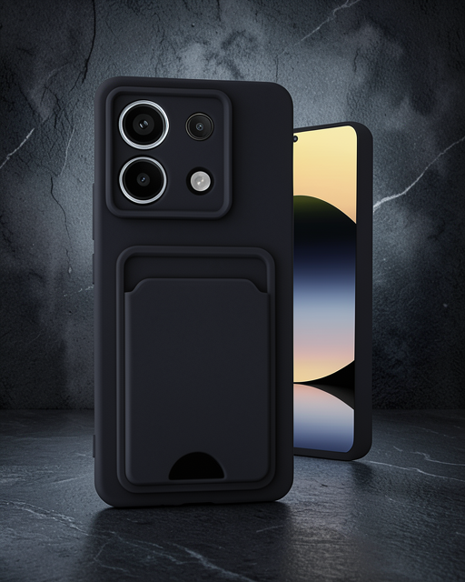 Xiaomi Redmi Note 13 Pro 5g Kılıf Kelvin Kartvizitli Silikon - Siyah