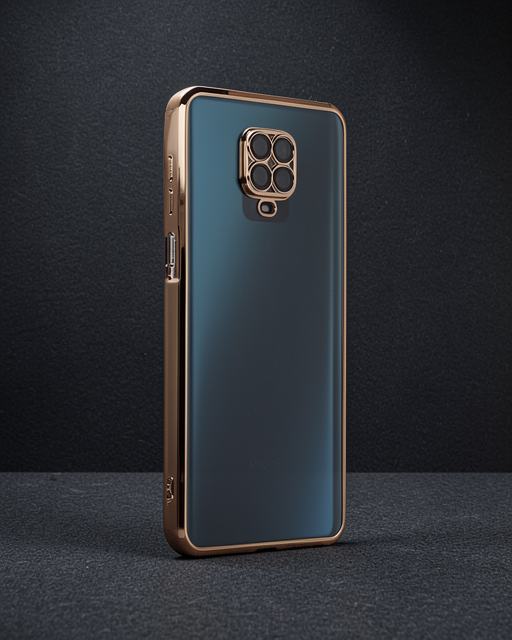 Xiaomi Redmi Note 9 Pro Kılıf Razer Lensli Silikon - Gold
