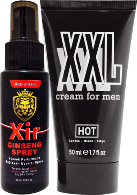 Xir Delayspray 60 ml + Hotxxl Krem : Erkeğe Zaman Geci.ktirici Set