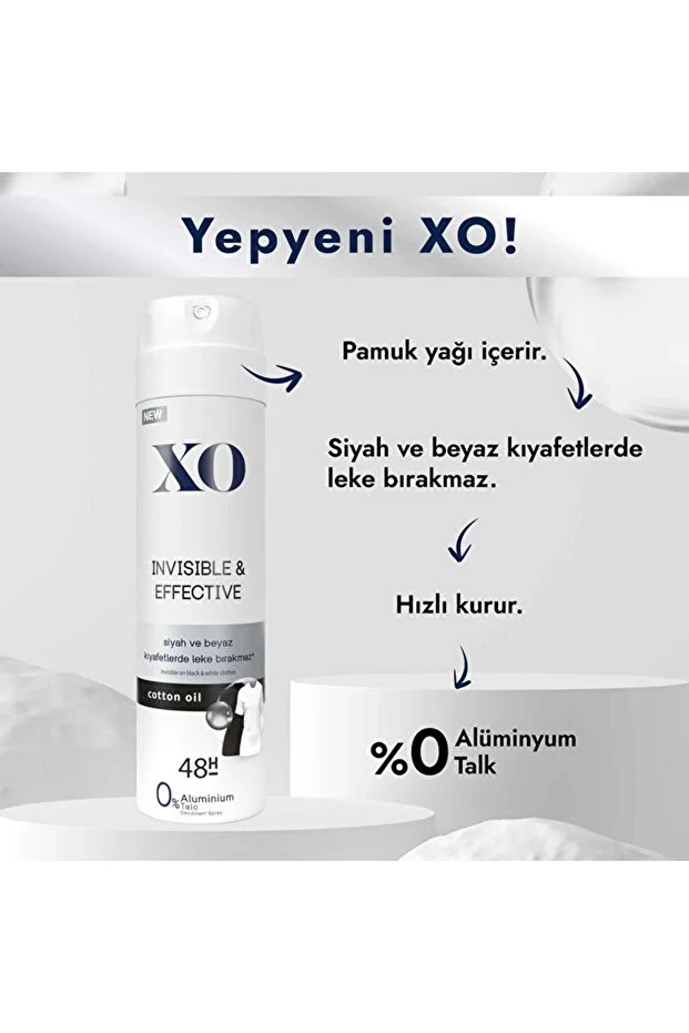 Xo Deodorant Sprey & Invisible & Effective Kadin 150ML