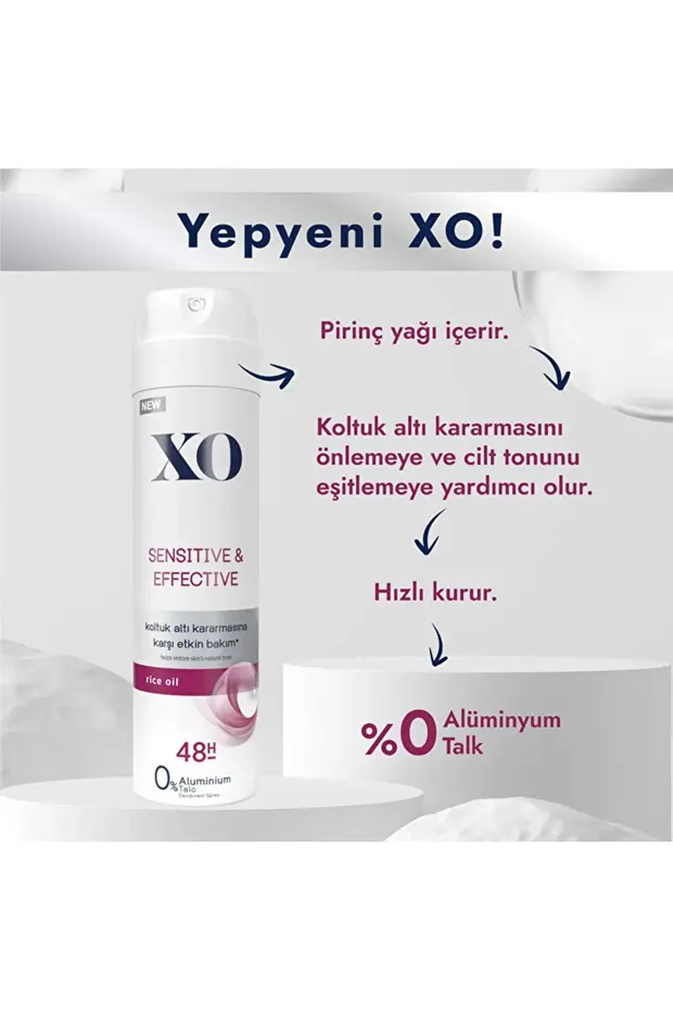 Xo Deodorant Sprey & Sensitive & Effective Kadin 150ML