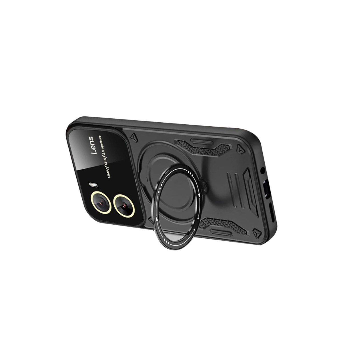 Y16 Kılıf Joy Lens Standlı Kapak - Siyah