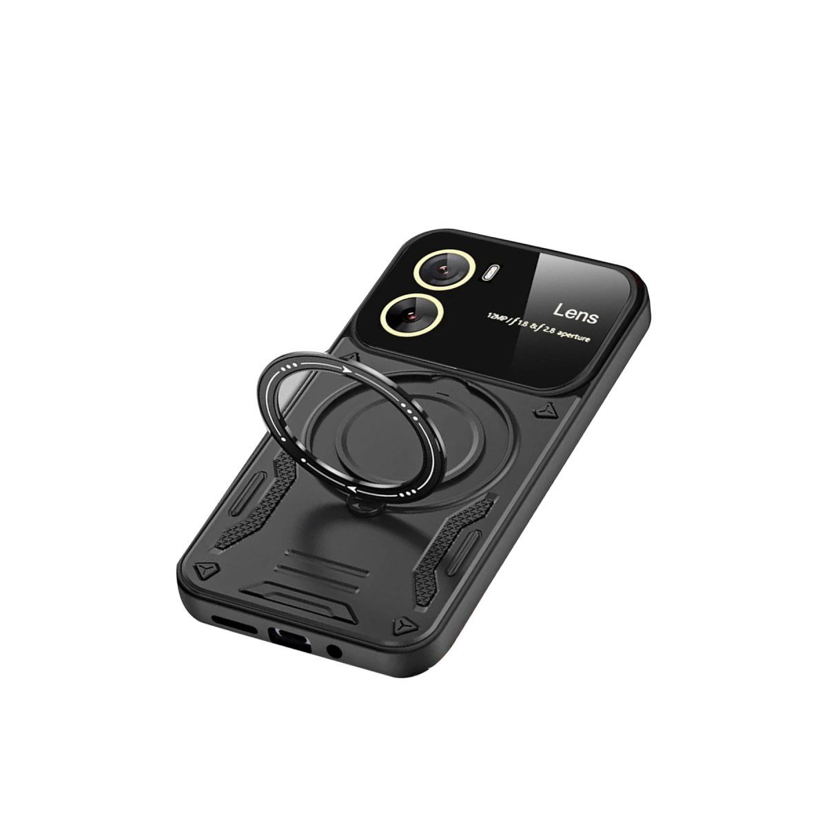 Y16 Kılıf Joy Lens Standlı Kapak - Siyah