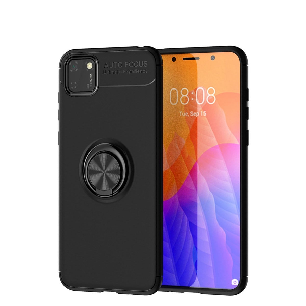 Y5P Kılıf Range Yüzüklü Silikon - Siyah