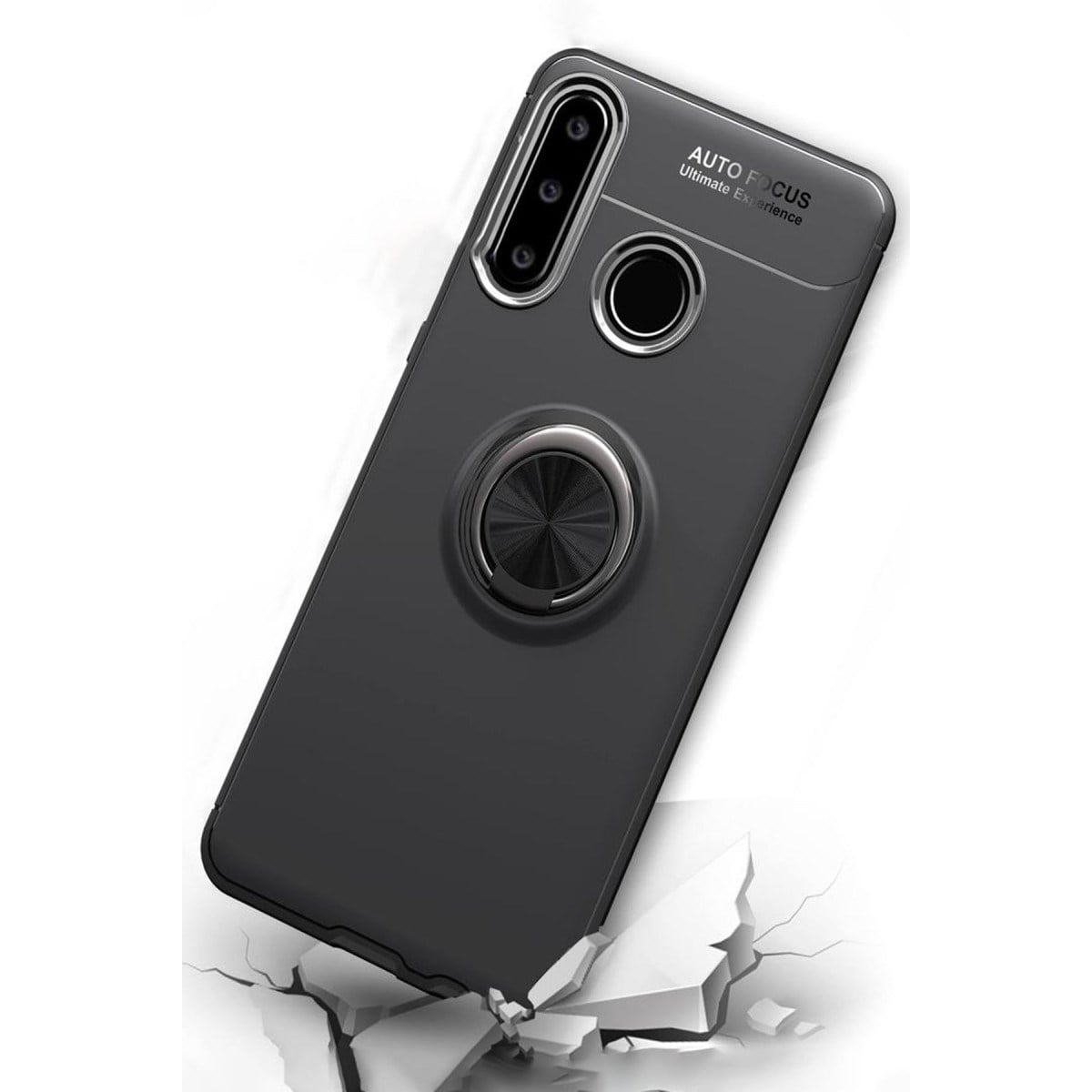 Y6P Kılıf Range Yüzüklü Silikon - Kırmızı