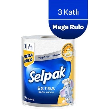 Yağ Emici ve Dayanıklı Mutfak Kağıt Havlu 1 Rulo