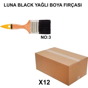 Yağlı Boya Fırçası No 3 12 Adet Luna Black