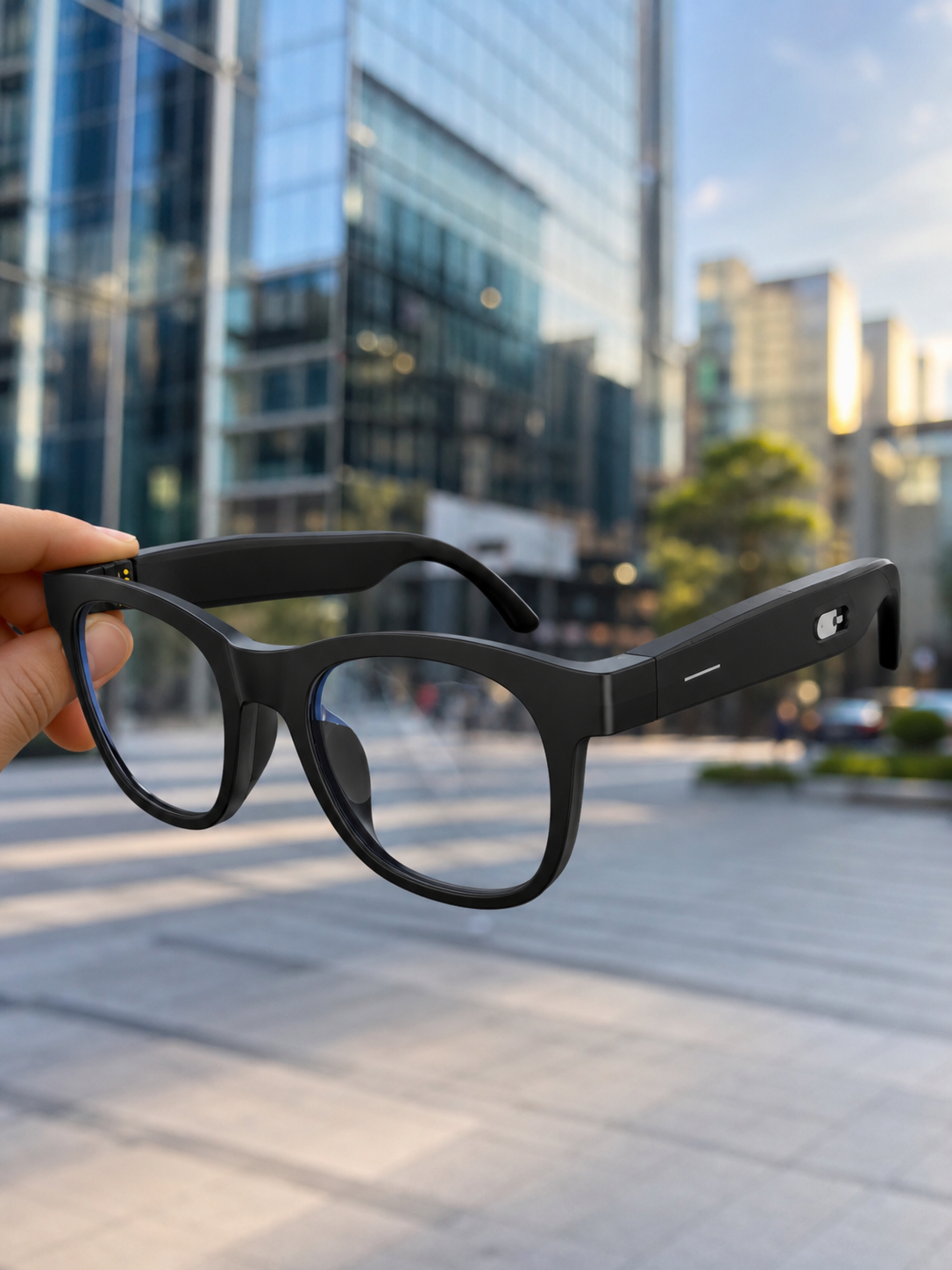 Yapay Zekâ Destekli Akıllı Gözlük Değiştirilebilir Manyetik Lens Bluetooth Bağlantı ve Dokunmatik Kontrol