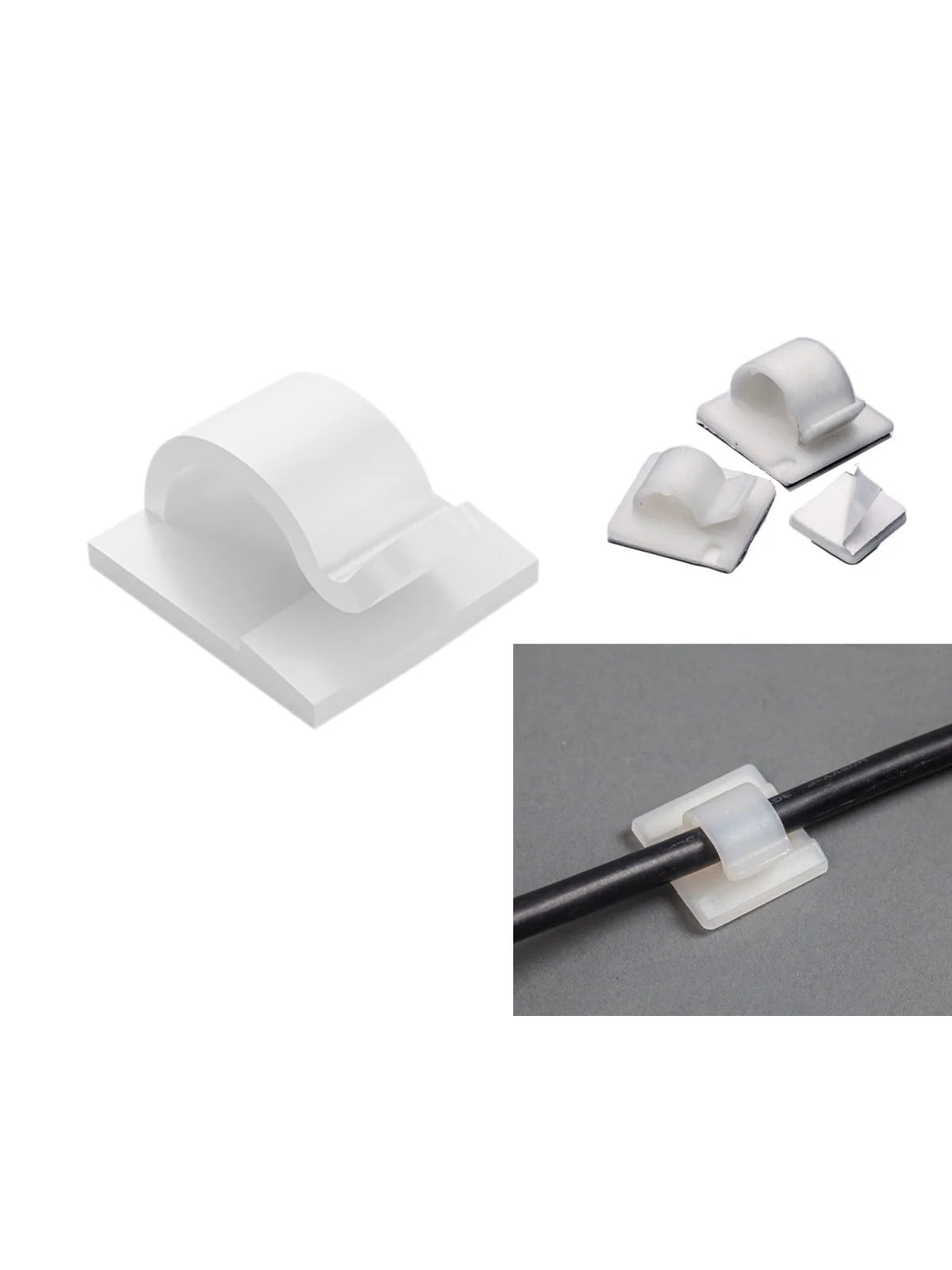 Yapışkanlı Kablo Klips 13x16mm 88005