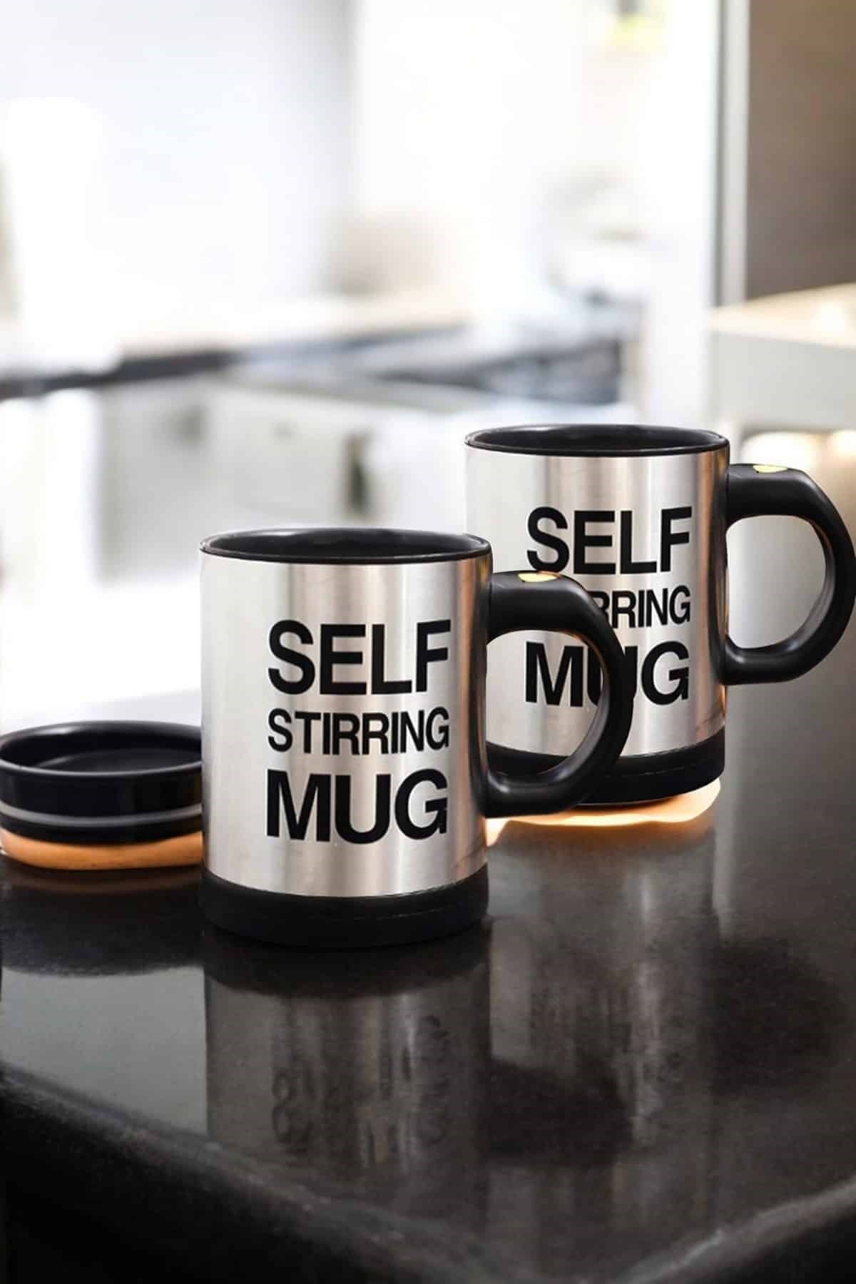Yazılı Mug Kupa Karıştırıcı Özelliği Ve Paslanmaz Çelik