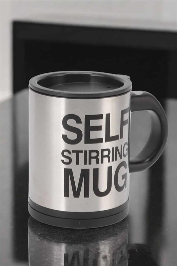 Yazılı Mug Kupa Karıştırıcı Özelliği Ve Paslanmaz Çelik