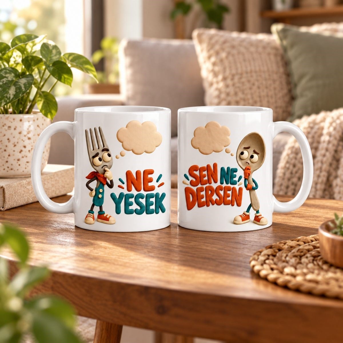 Yemek Kararı 2'li Porselen Kupa Seti - MODEL 842