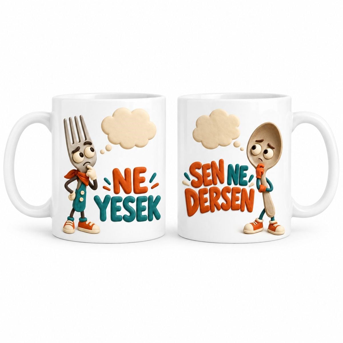 Yemek Kararı 2'li Porselen Kupa Seti - MODEL 842