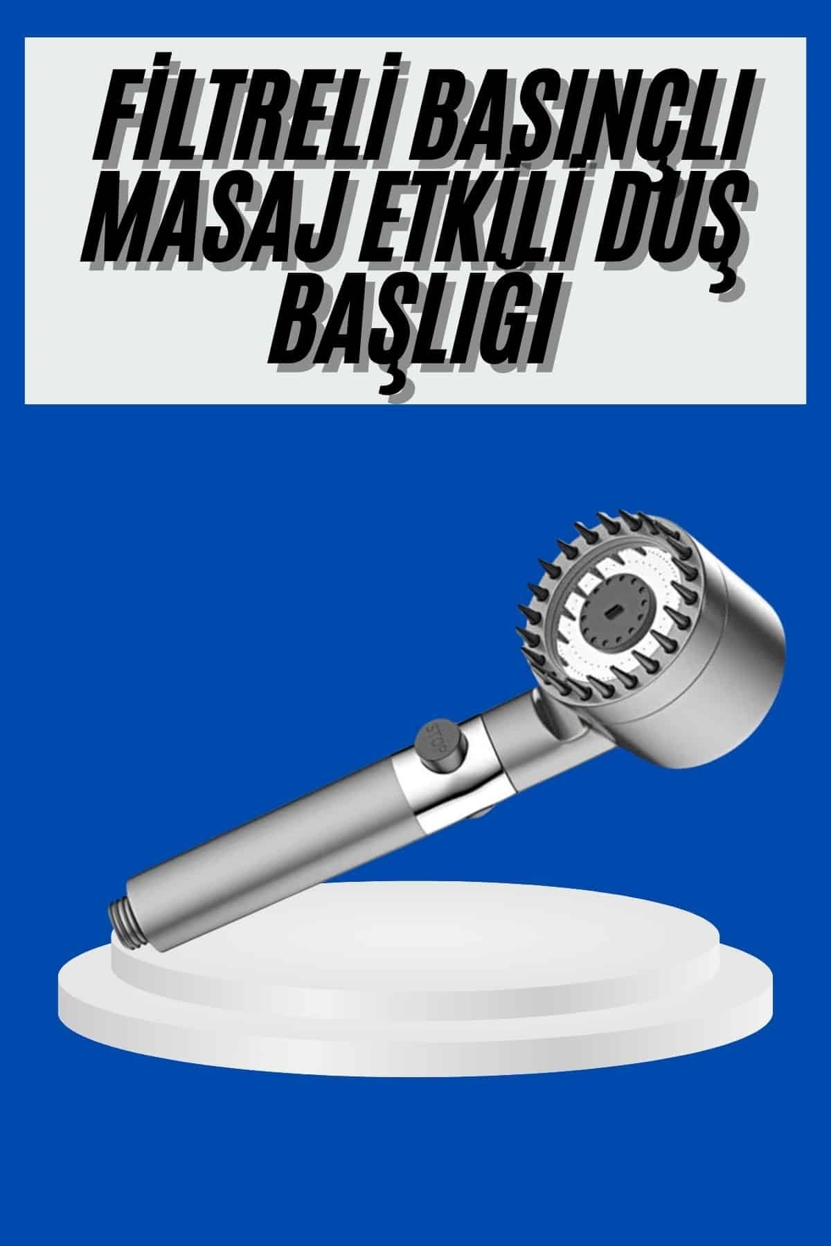 Yeni Nesil Duş Başlığı Paslanmaz Çelik Masaj Etkili Ergonomik Tasarım Su Basınçlı