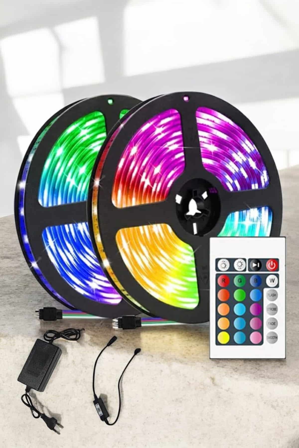 Yeni Nesil RGB Işıklı 10Metre Şerit LED Kumandalı Kullanım