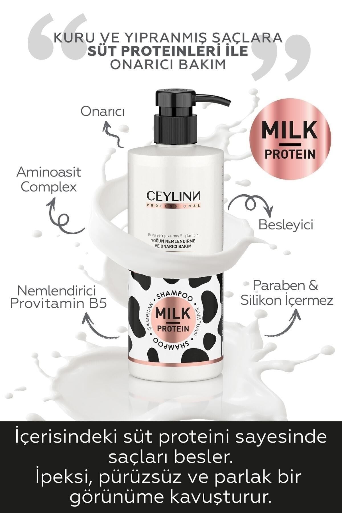 Yoğun Nemlendirme Milk Protein Şampuan 500 Ml