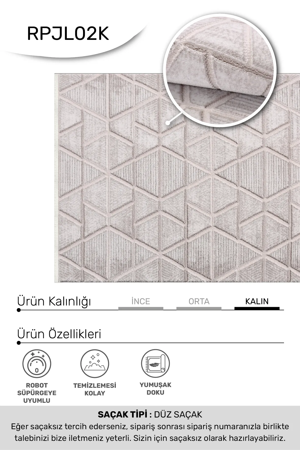 YoudayHomeCollection JALURA Model Oturma Odası Halısı