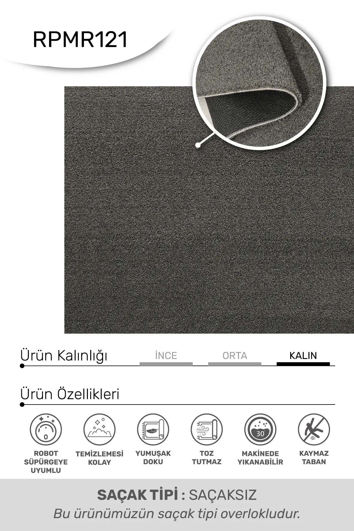 YoudayHomeCollection Mars Model Oturma Odası Halısı
