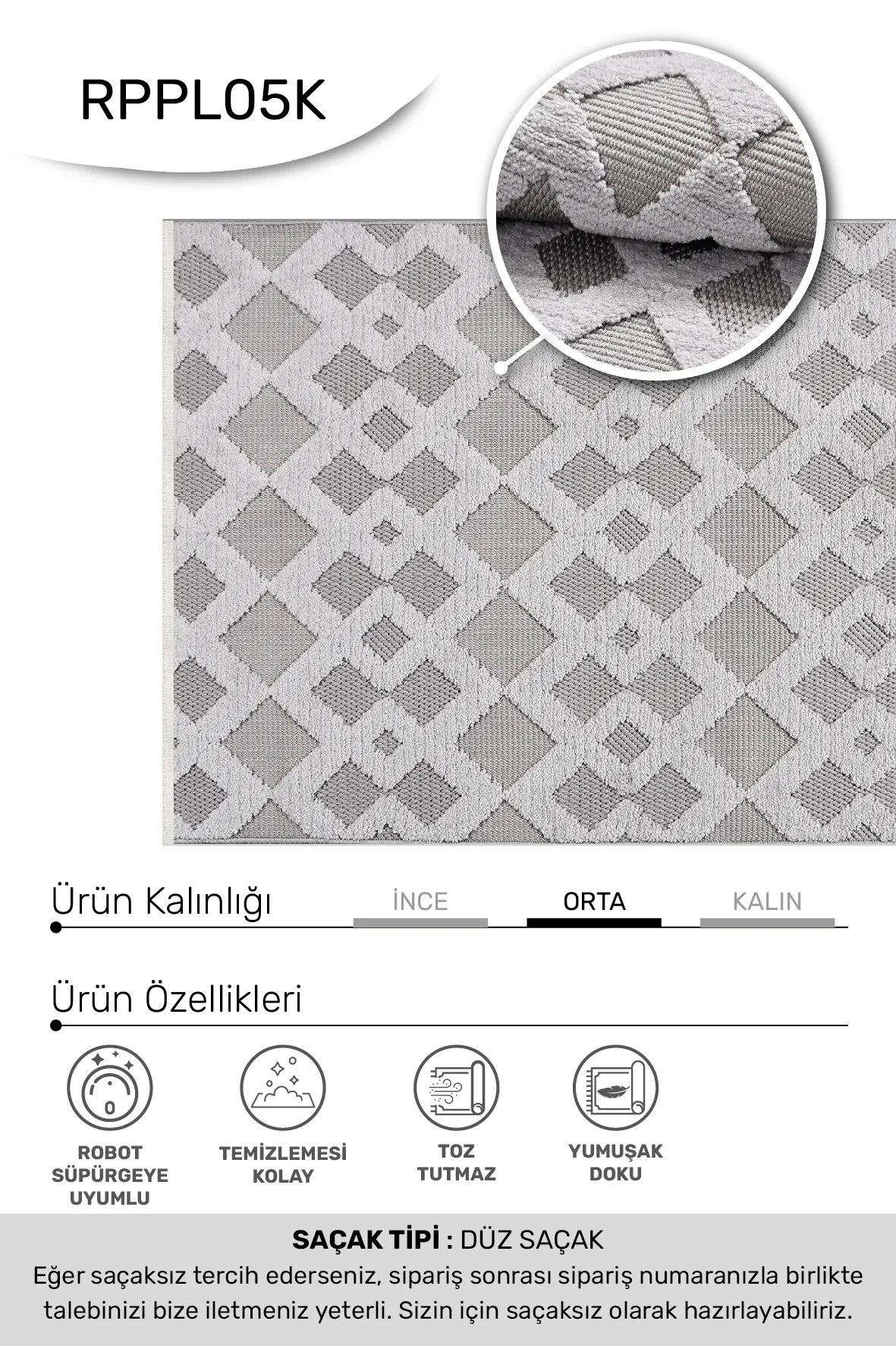 YoudayHomeCollection MASAL Model Oturma Odası Halısı