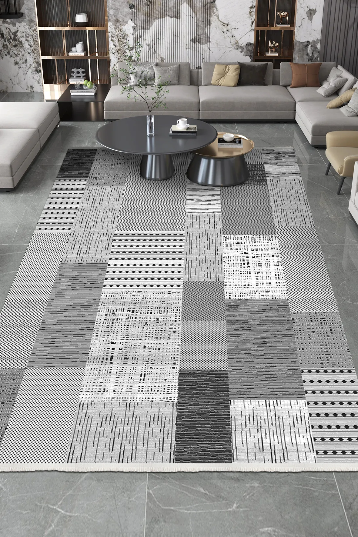 YoudayHomeCollection ROXSTONE Model Oturma Odası Halısı