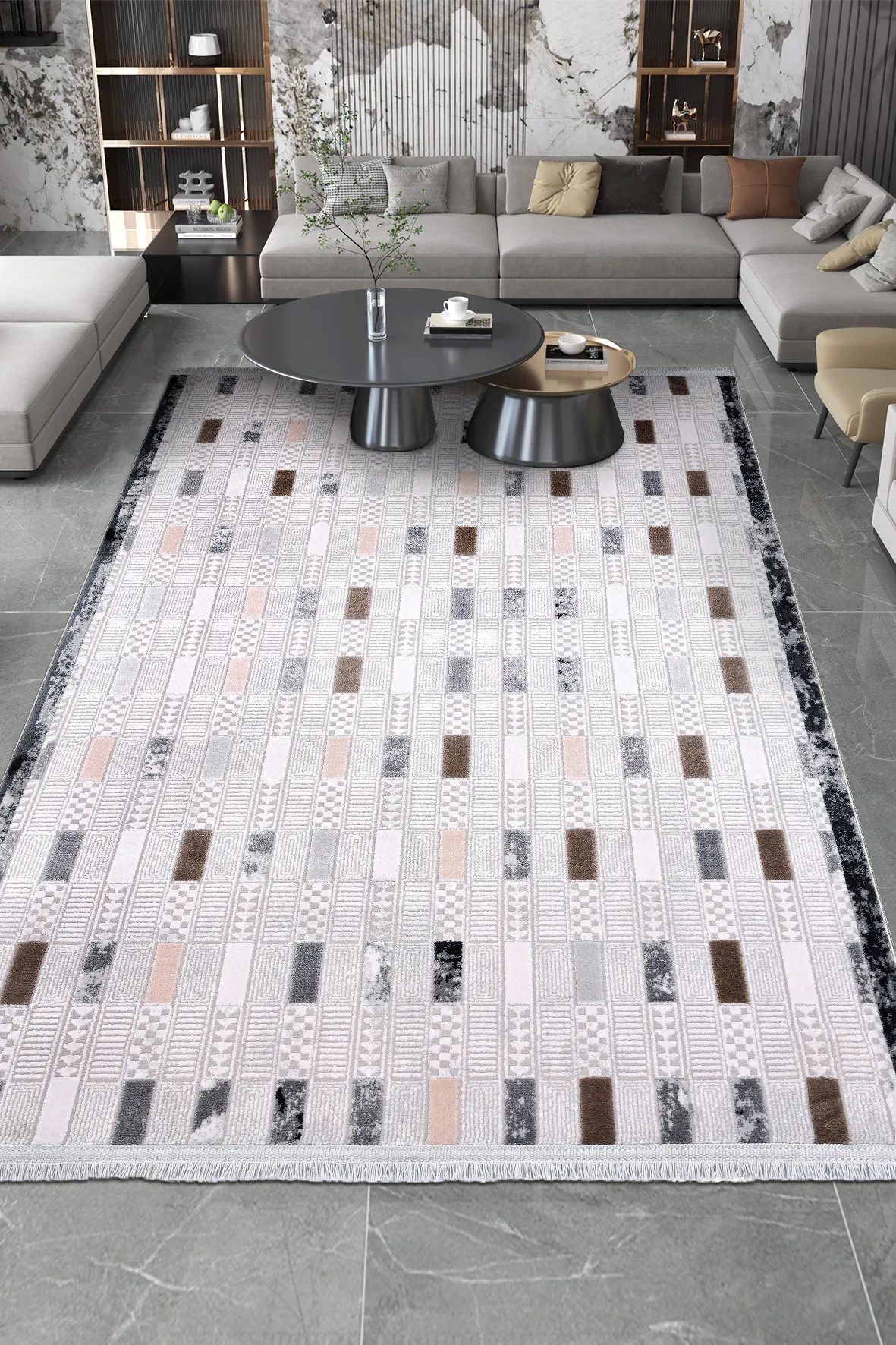 YoudayHomeCollection ROXSTONE Model Oturma Odası Halısı