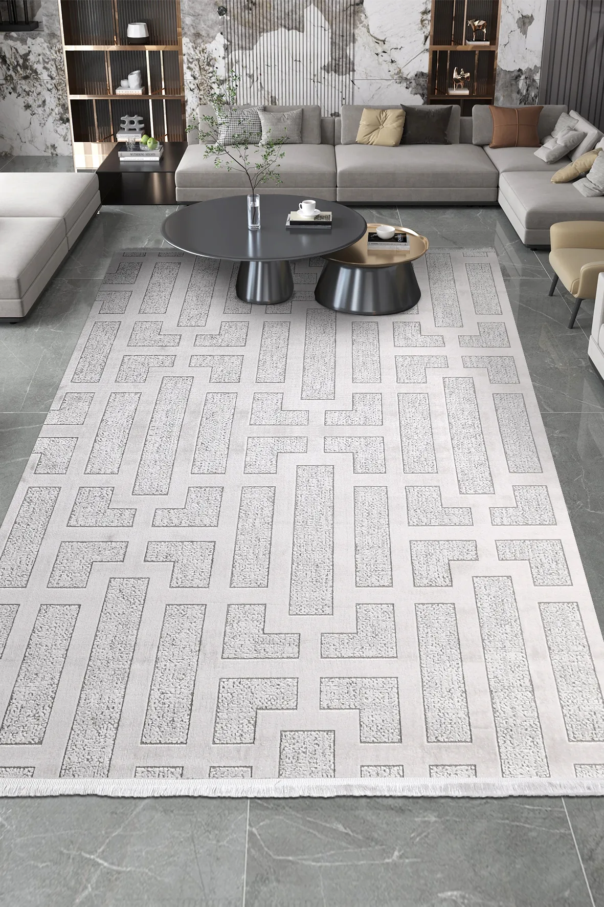 YoudayHomeCollection ROXSTONE Model Oturma Odası Halısı