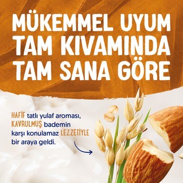 Yulaf Badem Sütü 2x1 L Vegan Laktozsuz Besleyici İçerik