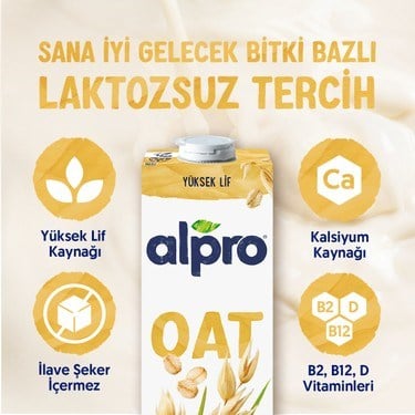 Yulaf Sütü 4x1 L Vegan Laktozsuz Besin