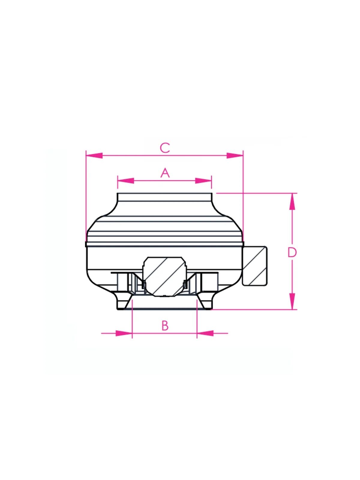 Yuvarlak Kanal Tip Radyal Fan LKT-355