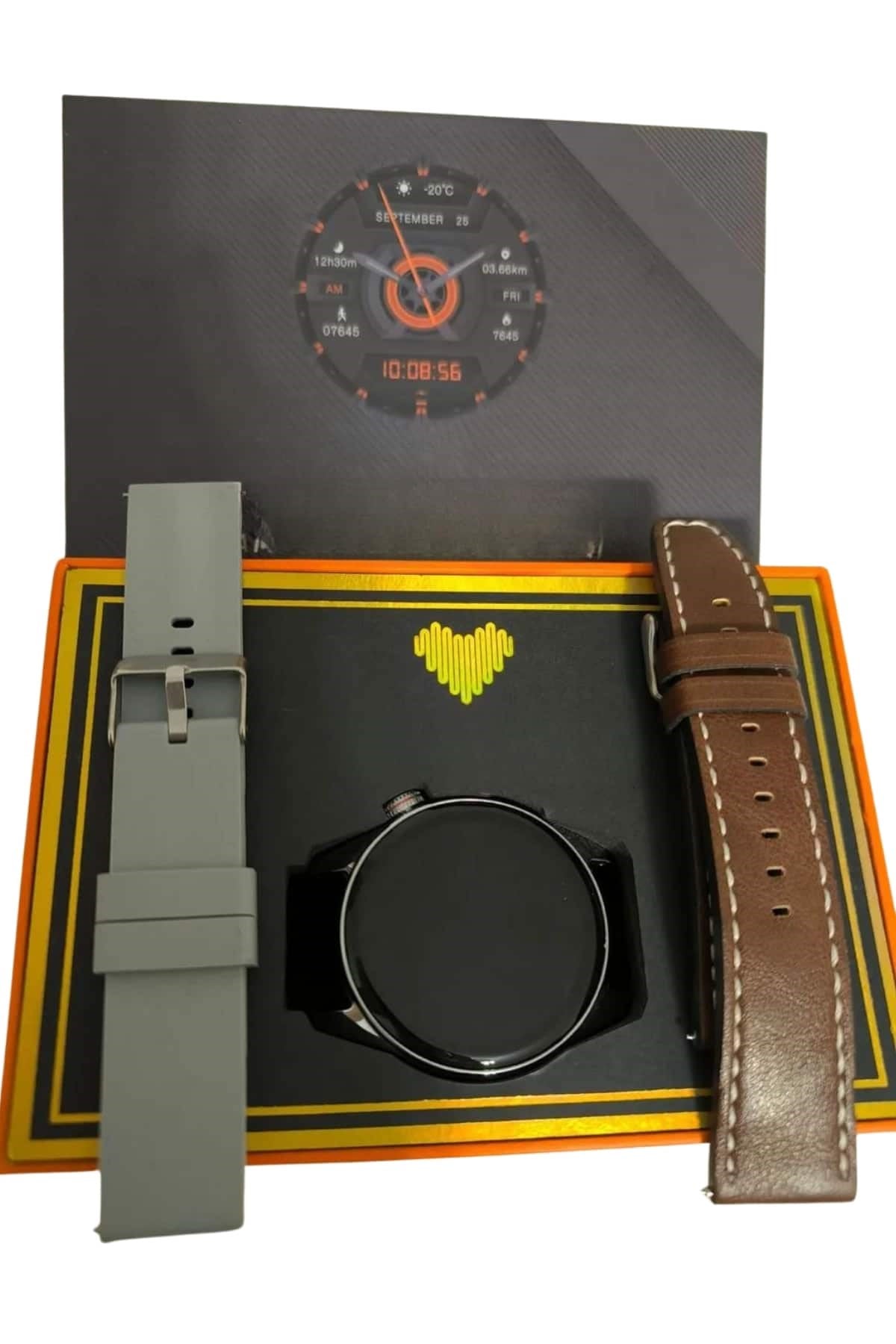 Yuvarlak Kasa 46mm Akıllı Saat Android Ve IOS Uyumlu Uyku ve Sağlık Takibi