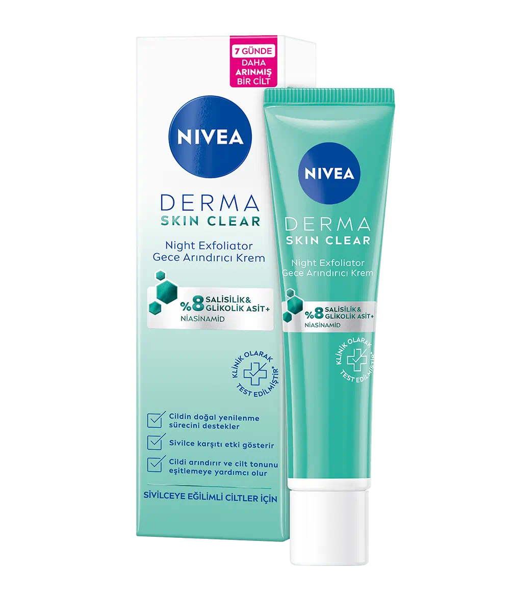 Yüz Bakim Kremi & Derma Skin Clear Night Exfoliator Arindirici Gece Bakim Kremi 50ML