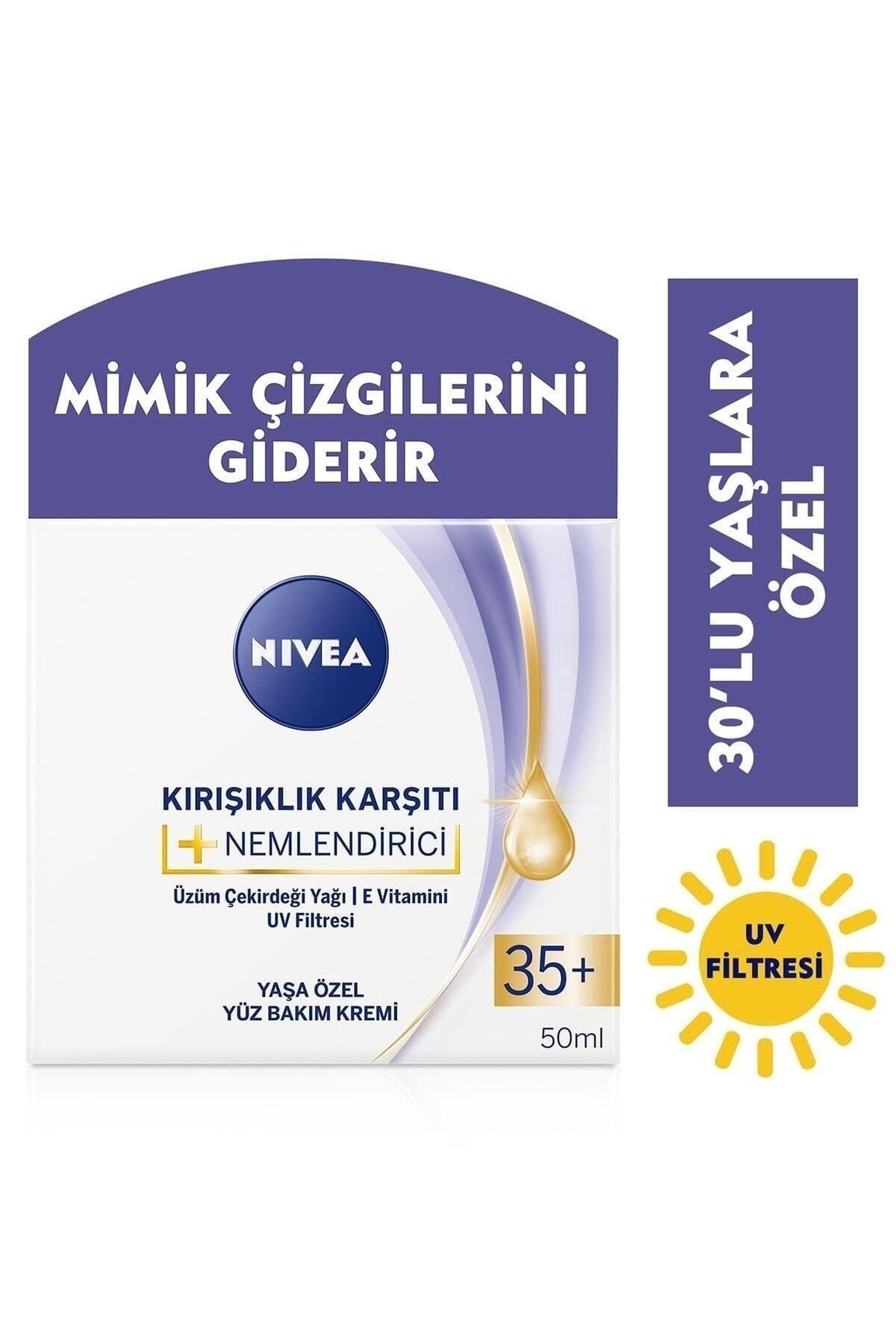 Yüz Bakim Kremi & Kırışıklık Karşıtı & Nemlendirici 35+YAŞ Gündüz Kremi 50ML
