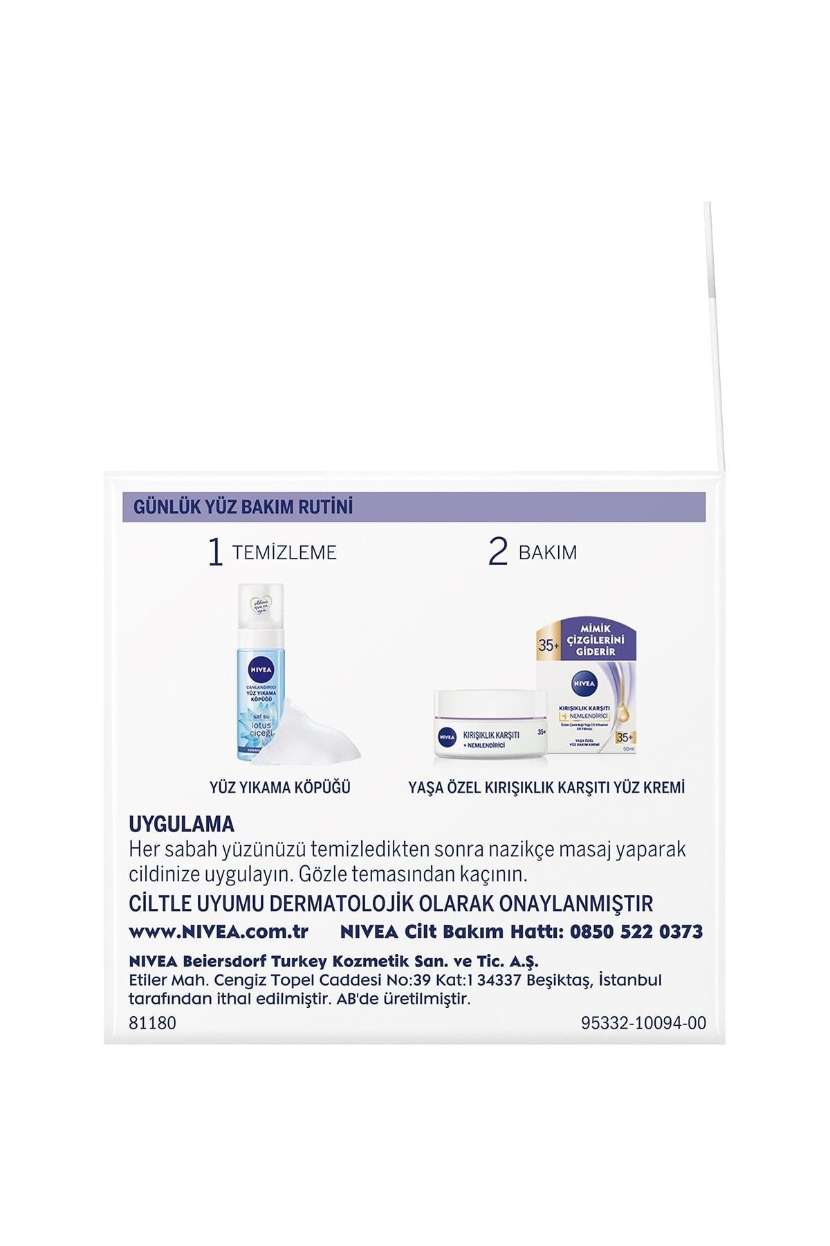 Yüz Bakim Kremi & Kırışıklık Karşıtı & Nemlendirici 35+YAŞ Gündüz Kremi 50ML