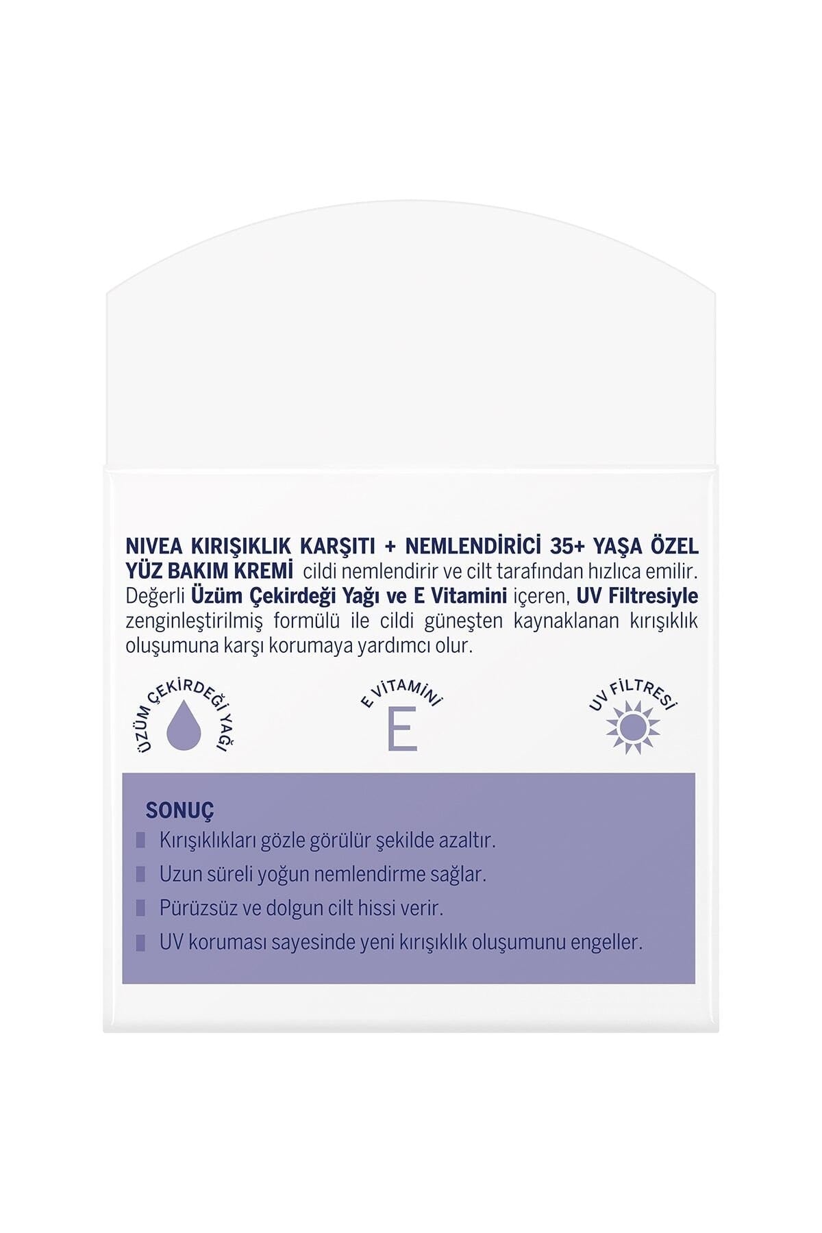 Yüz Bakim Kremi & Kırışıklık Karşıtı & Nemlendirici 35+YAŞ Gündüz Kremi 50ML