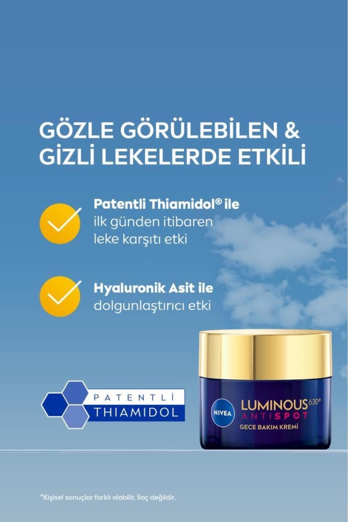Yüz Bakim Kremi & Luminos 630 Leke Karşıtı Gece Bakim Kremi 50ML