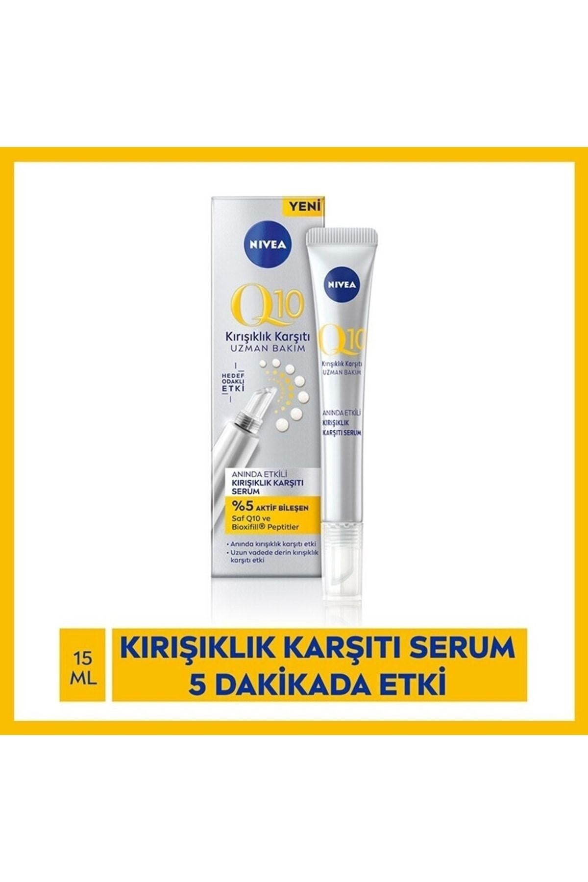 Yüz Bakim Kremi & Q10 Aninda Etkili Kırışık Karşıtı Serum 15ML