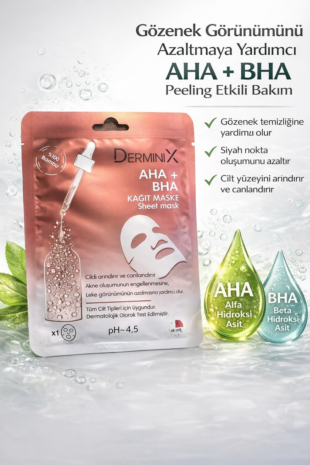 Yüz Bakim Maskesi & Kolojen + C Vitamini Kağıt Maske 1 Adet