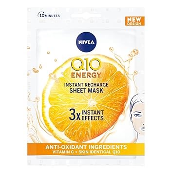 Yüz Bakim Maskesi & Q10 Energy C Vitamini Ve Antioksidan Etkili Kağıt Maske 1 Adet