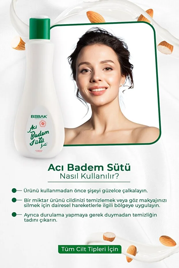 Yüz Temizleme Sütü Aci Badem 215 Ml (Şişe)