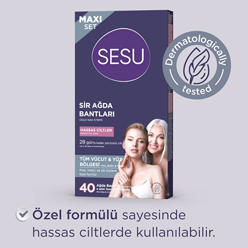 YÜZ VE VÜCUT AĞDA BANDI HASSAS CİLTLER 40'Lİ