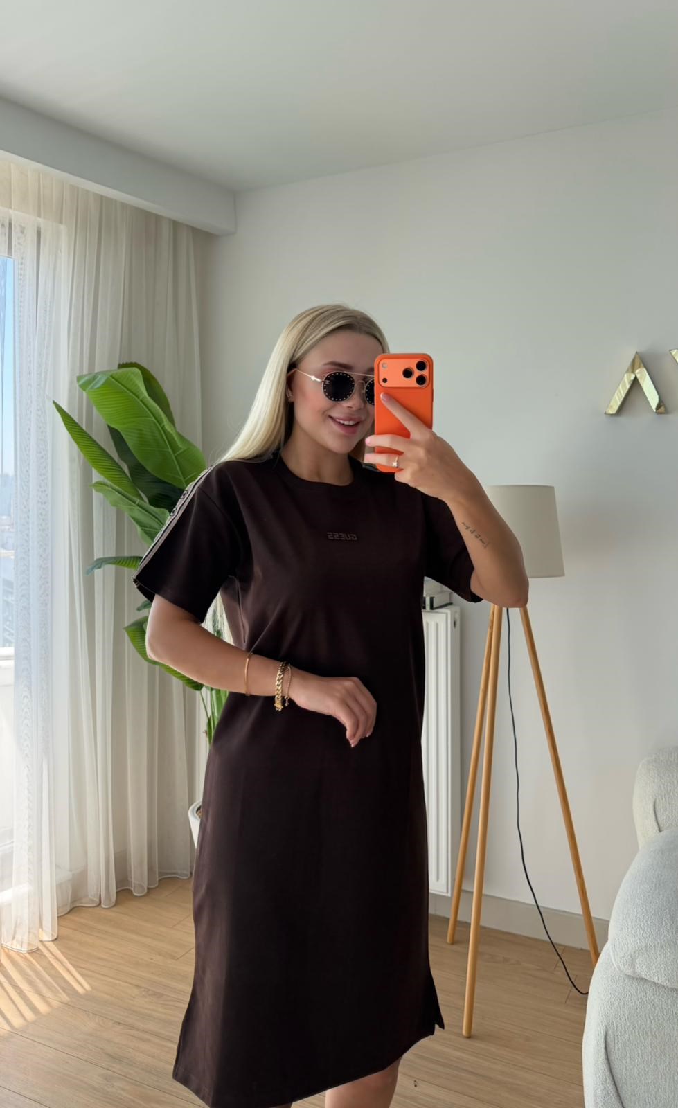 GİRL ELBİSE ACI KAHVE