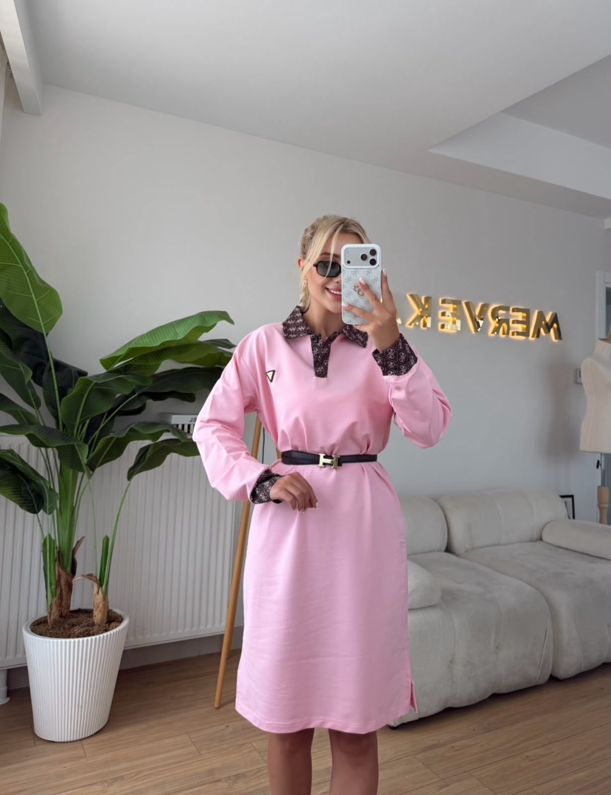 KAYRA ELBİSE PEMBE