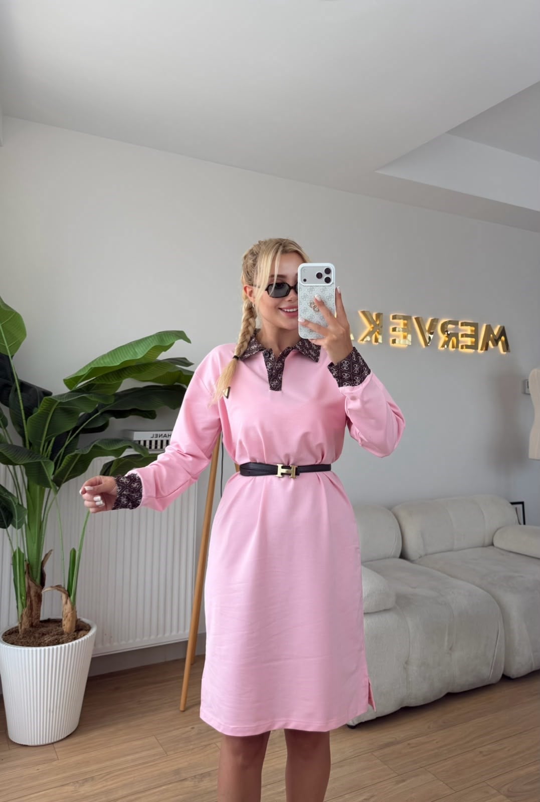KAYRA ELBİSE PEMBE