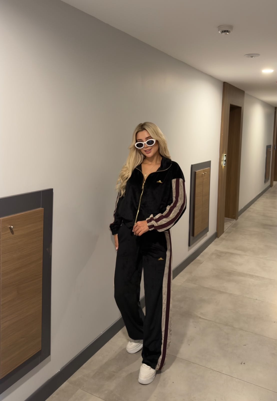 LARA KADİFE TAKIM SİYAH