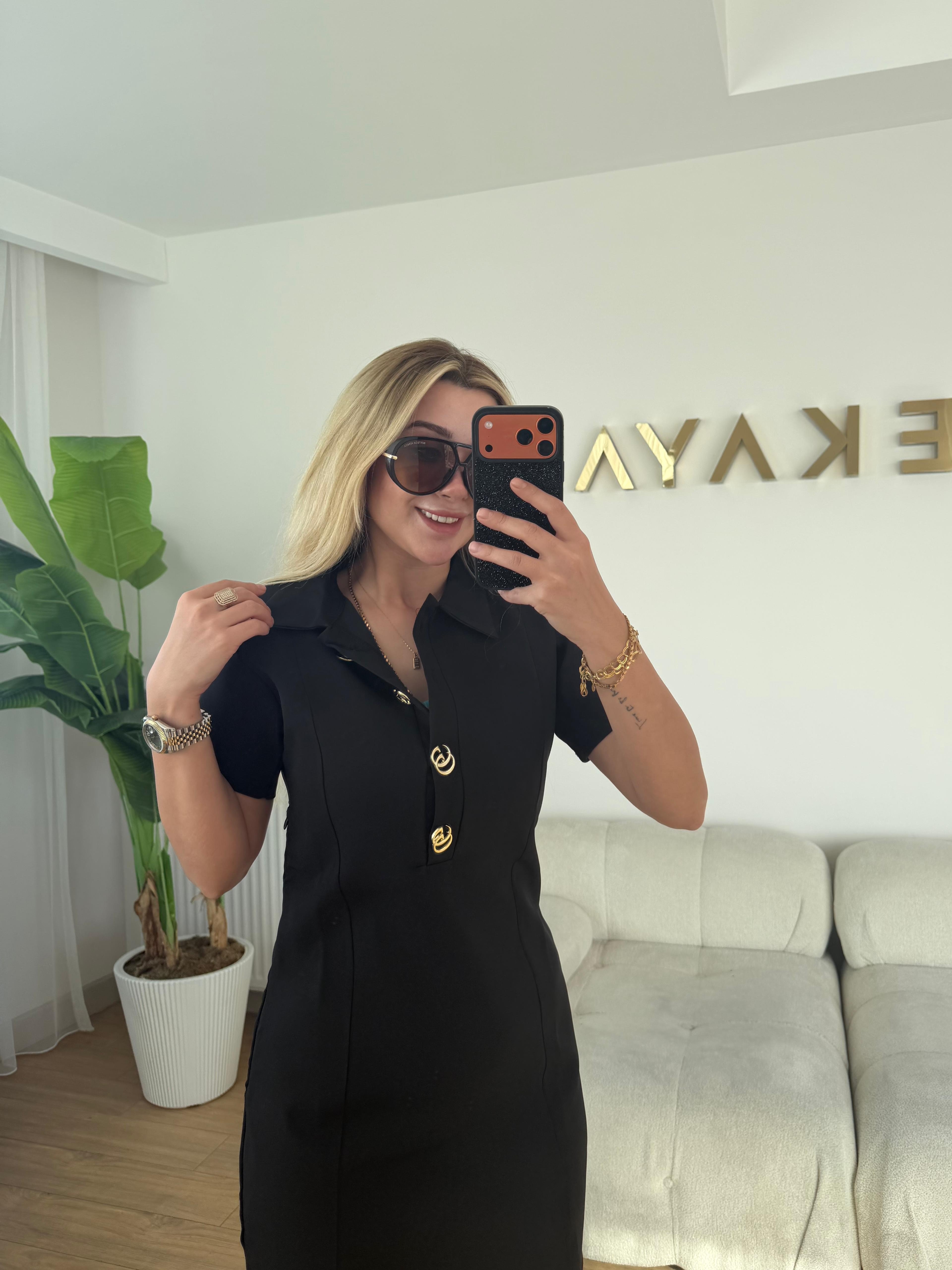 ÖRME ELBİSE SİYAH