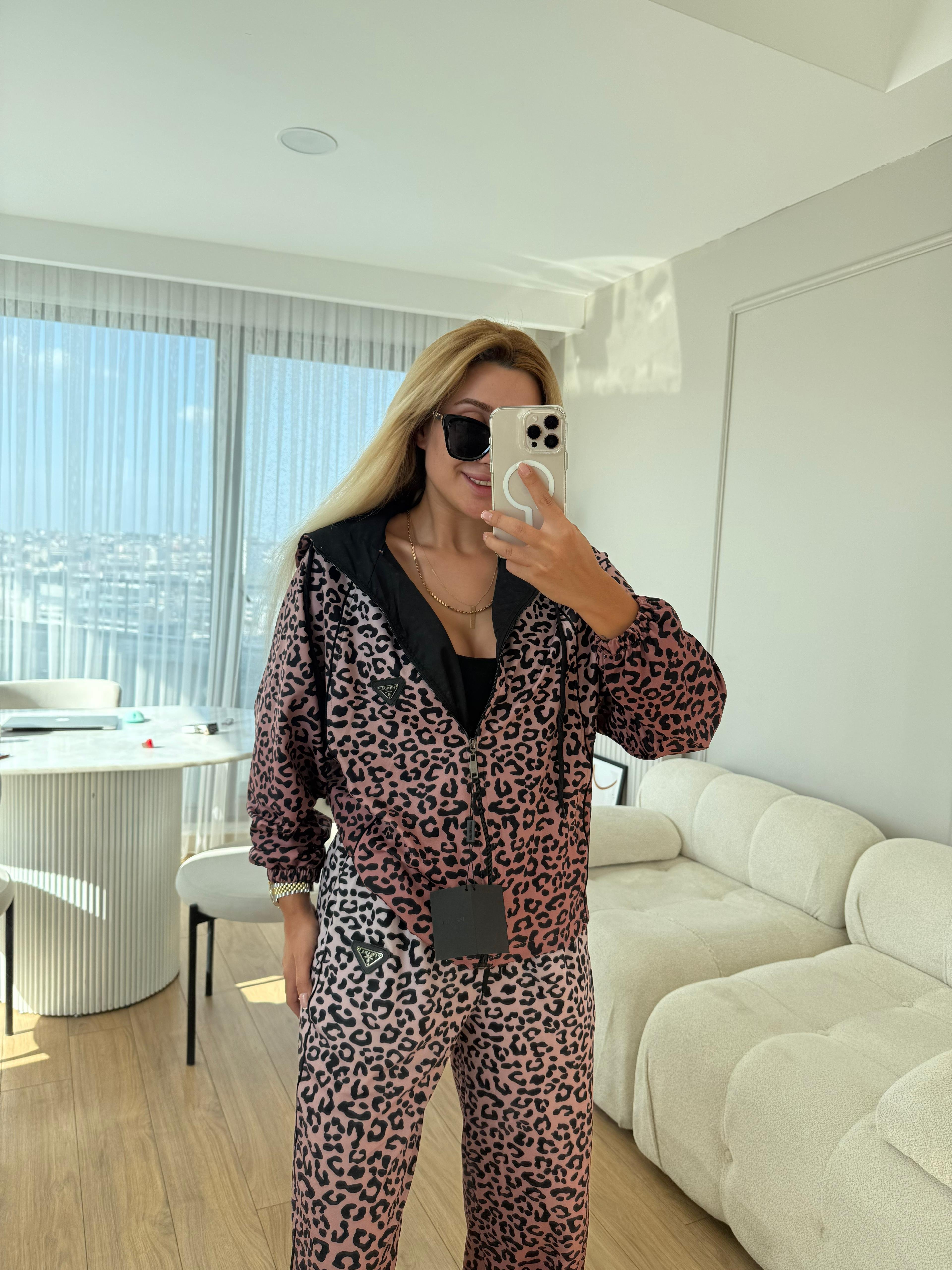 Prd leopar takım pembe