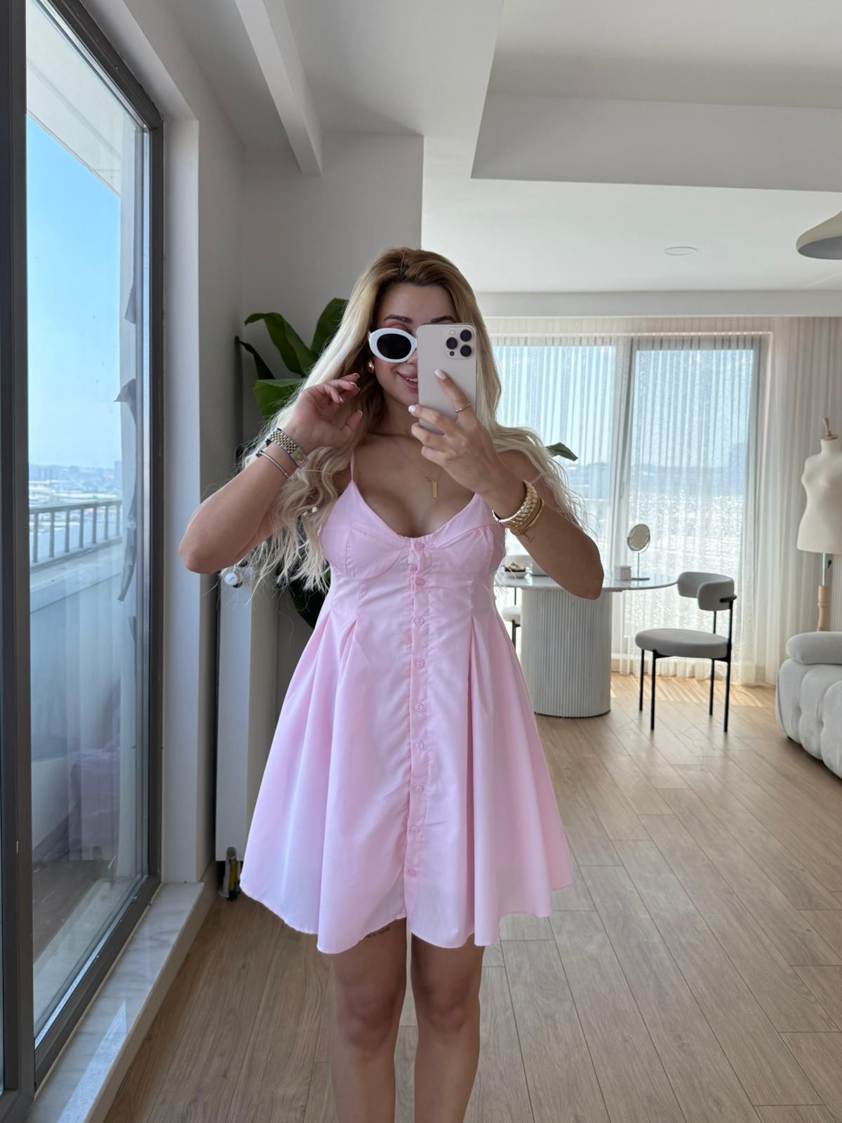 Tanyel elbise pembe