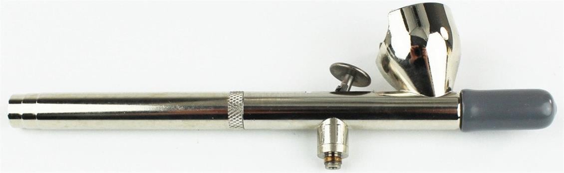100LGB Gravity Feed Medium Nozzle Bakery Airbrush w/ 4.75ml attached color cup, continuous flow valve, barbed hose connector