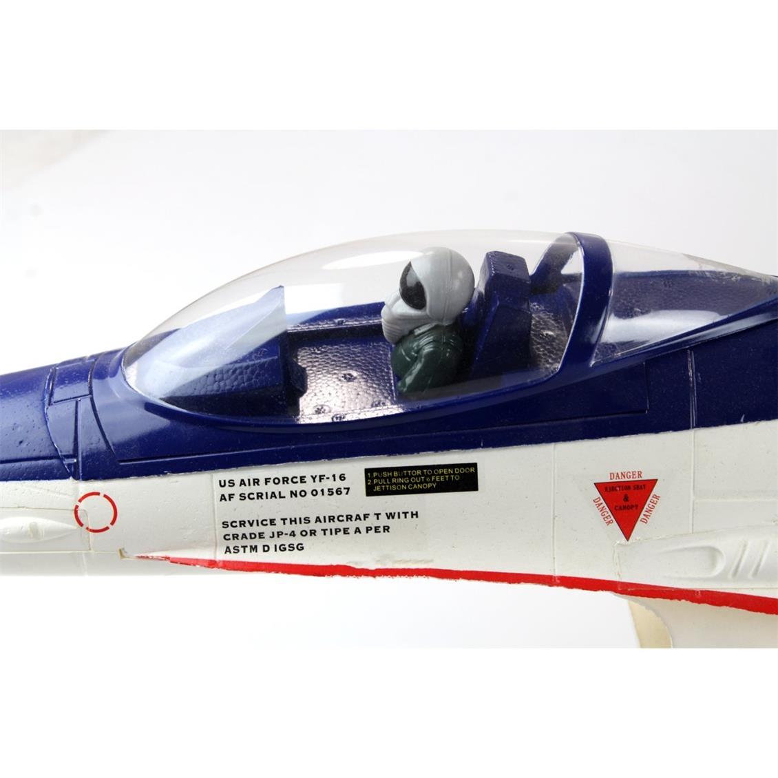 1101 F-16 DUCTED FUN JET - KIRMIZI/BEYAZ - EDF MOD